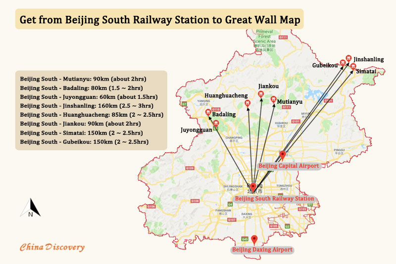 Beijing South Railway Station to Great Wall