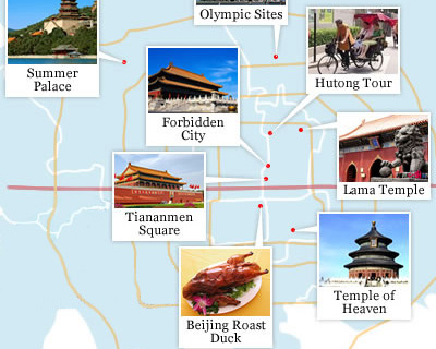 Bejing  Attractions Map