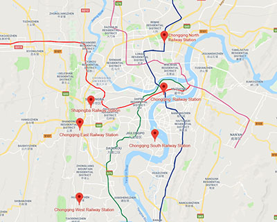 Chongqing Train Stations Map