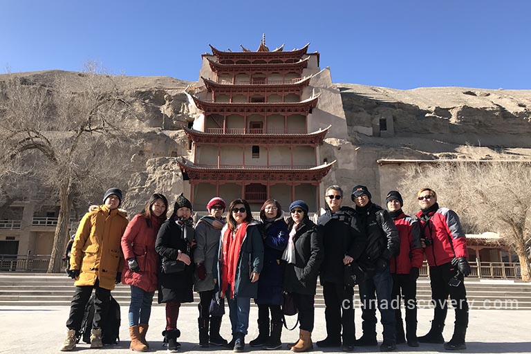 Irene from Malaysia visited Mogao Caves in December 2019, tour customized by Leo of China Discovery