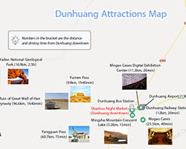 Dunhuang Tourist Attractions Map