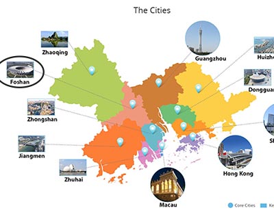 Foshan in Greater Bay Area Map
