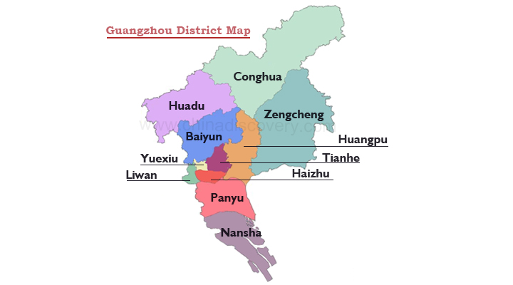 Guangzhou District Map