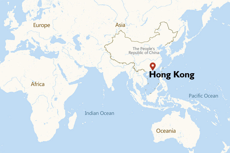 Hong Kong Asia Map