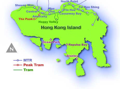 Hong Kong Map, Hong Kong Tourist Map, Hong Kong Macau Map