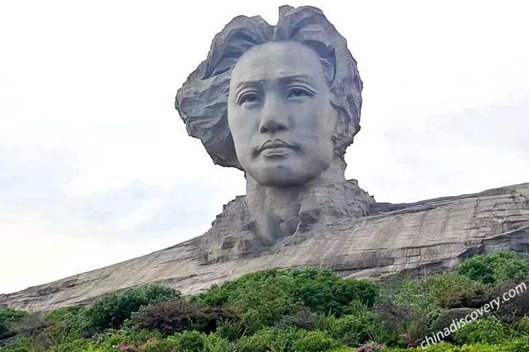The Statue of Chairman Mao on the Orange Island