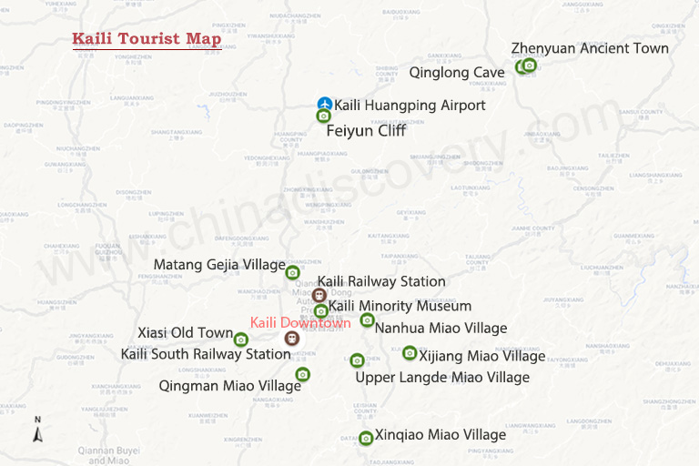Kaili Tourist Map