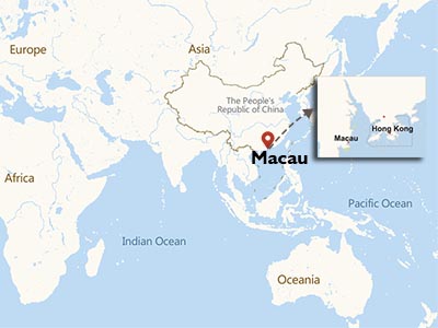 Macau Asia Map