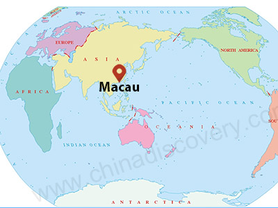 Macau Location on World Map