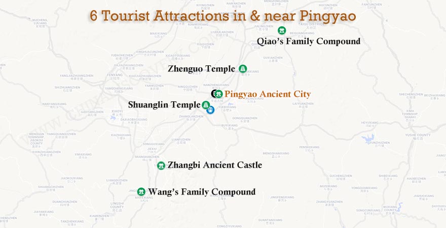Attractions in and near Pingyao