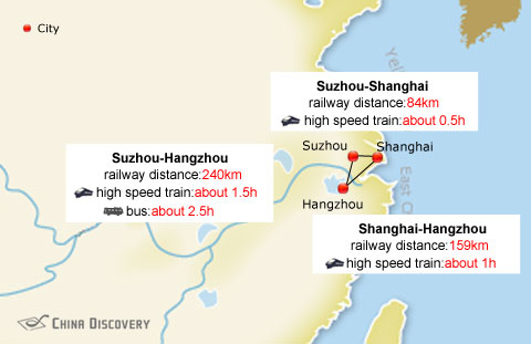 Shanghai Suzhou Hangzhou Map