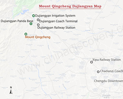 Mount Qingcheng Dujiangyan Map
