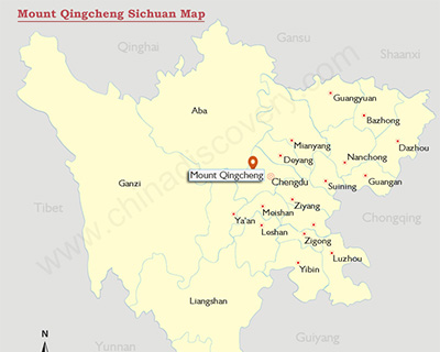 Mount Qingcheng Sichuan Map