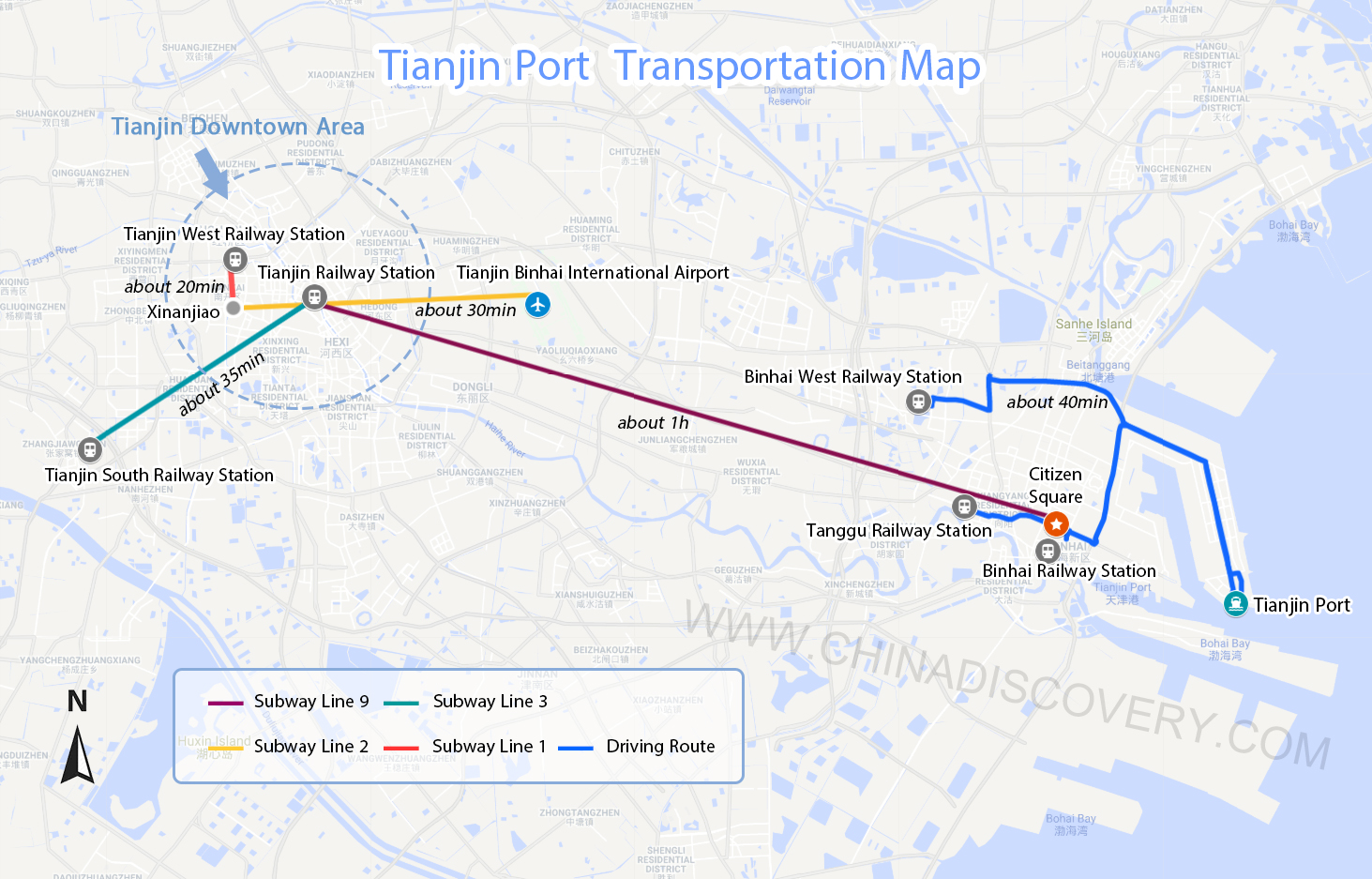 Tianjin Port Map