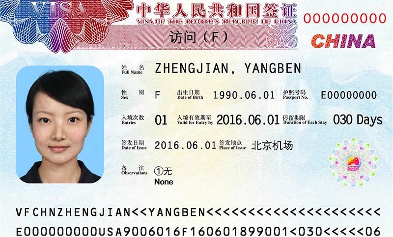 Chinese F Visa
