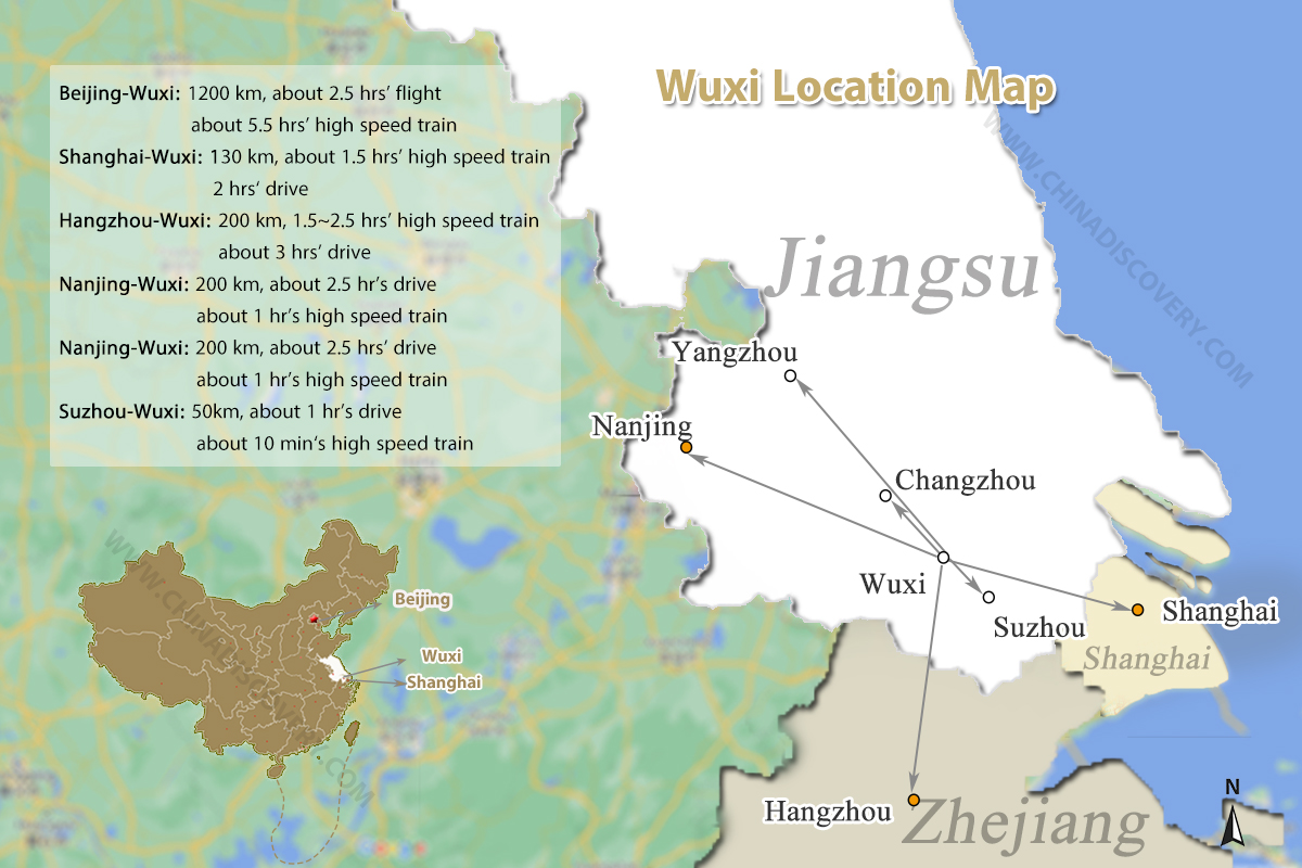 Wuxi Jiangsu Location Map