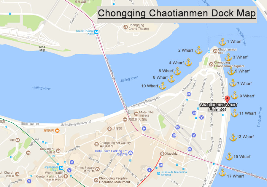 Yangtze River Cruise Port - Chongqing Chaotianmen Port MAp