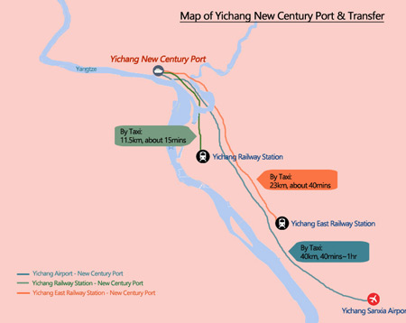Yangtze River Map - Yichang New Century Port Map