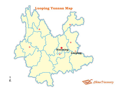 Luoping Yunnan Map