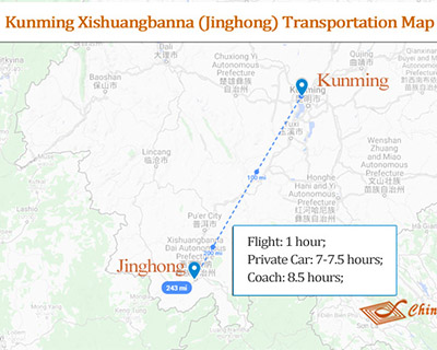 Xishuangbanna Attraction Map