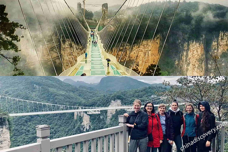 Glass Bridge and Grand Canyon in Zhangjiajie