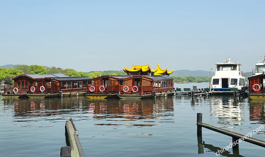 Hangzhou West Lake Boat Tourist Map