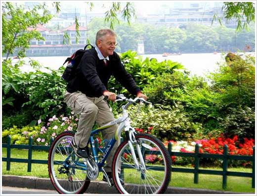 Leisure Cycling Around the Lake.