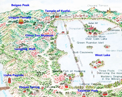 Hangzhou Attractions Map