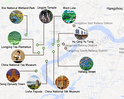 Hangzhou Tourist Map