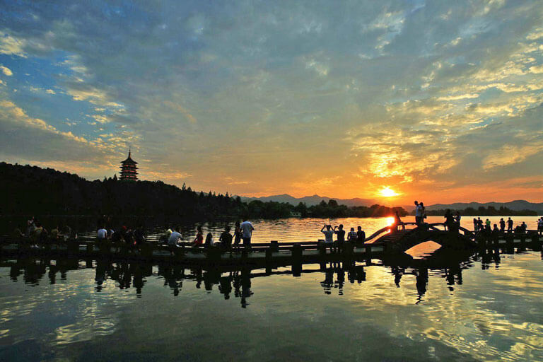 Sunset Glow at Leifeng Pagoda