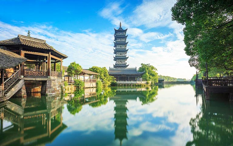 Wuzhen Water Town West - Bailian Pagoda