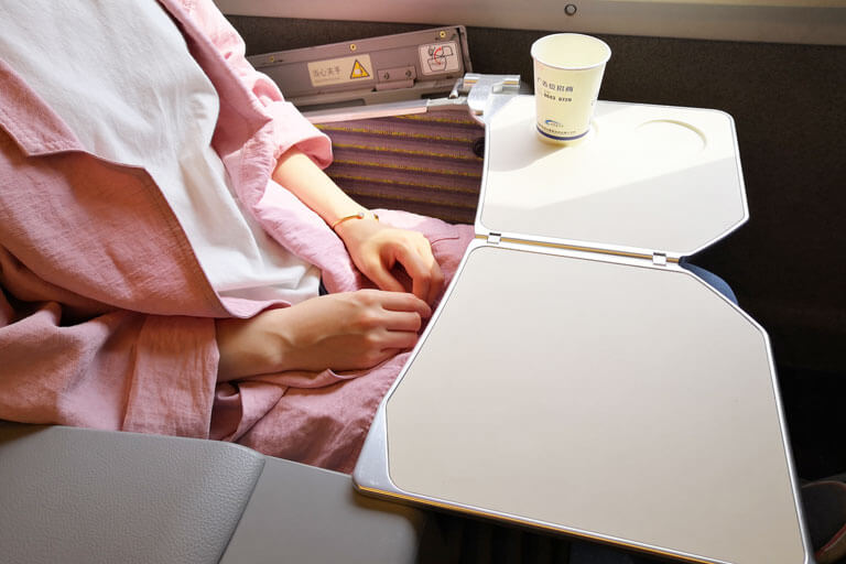 Unfold Your Tray Table China Bullet Train First Class Seat