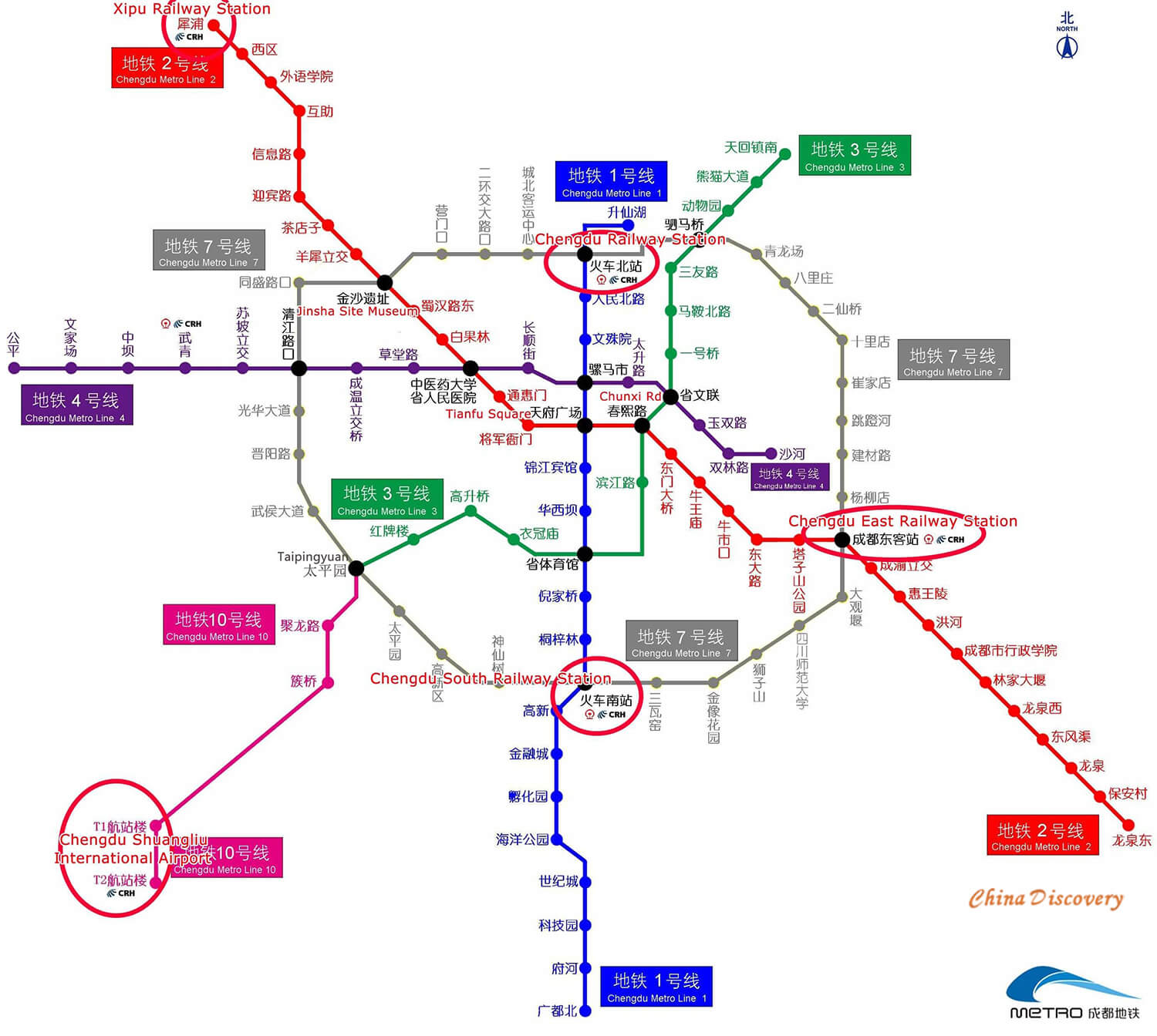 Chengdu Railway Station Transportation Map