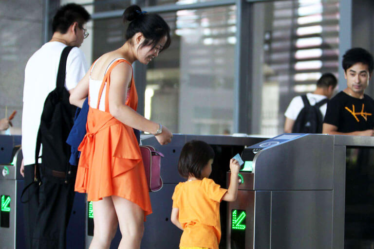Ticket Checking for Train Boarding Get On the High Speed Train - Security Check