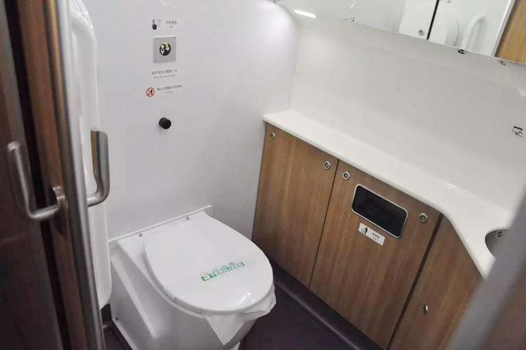 Western style toilet on high speed train China (High Speed) Train Travel Guide 2024