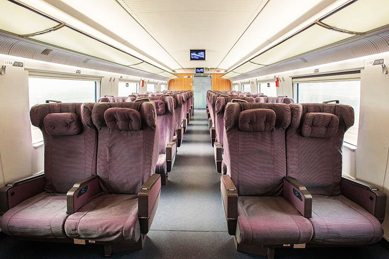 First Class Seat on China High Speed Train First Class Seat on China High Speed Train