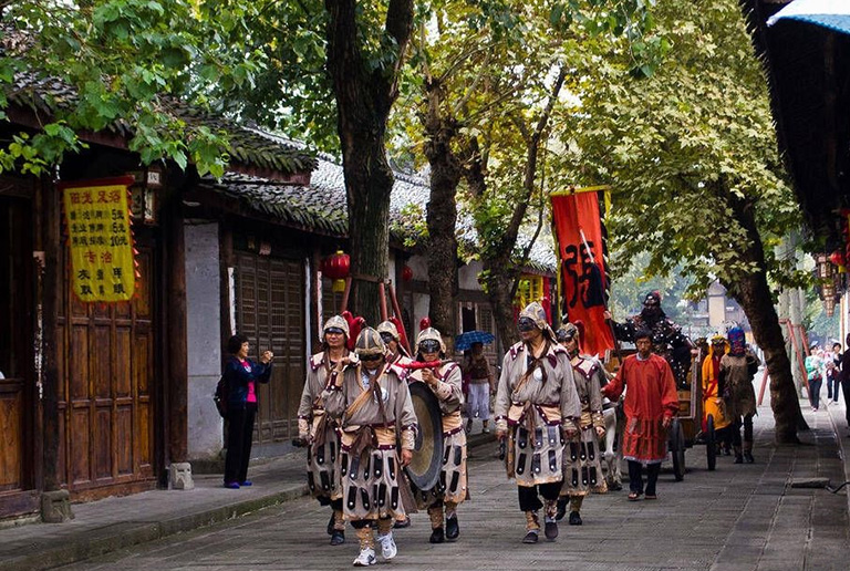Zhangfei Parade Performance Langzhong Ancient City