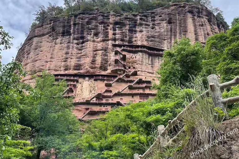 Maijishan Grottoes in Tianshui, Gansu