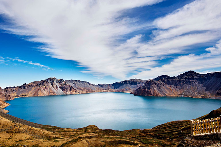 Beautiful Tianchi Lake China in September