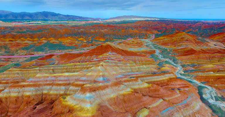 Colorful Rainbow Mountains in Zhangye