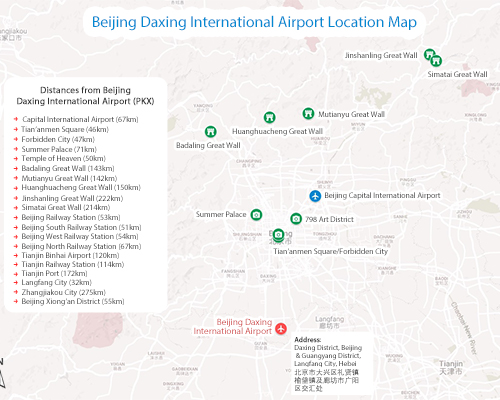 Beijing Daxing International Airport Location Map