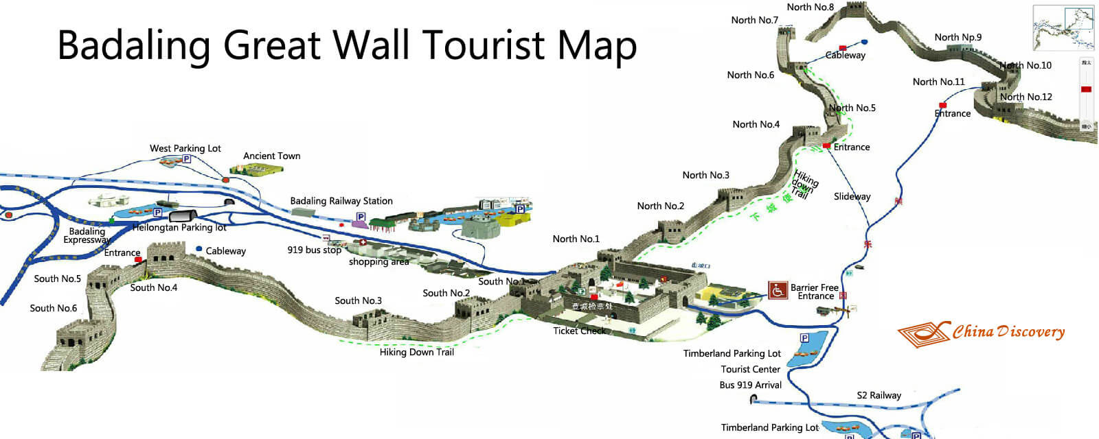 Badaling Great Wall Maps