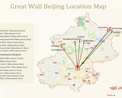 Great Wall of China Location Map