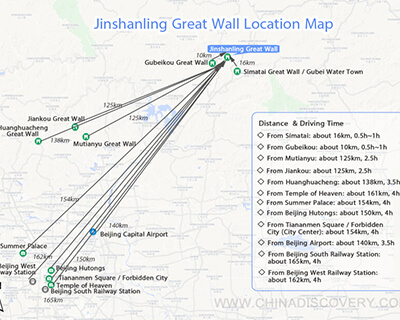 Jinshanling Great Wall Map