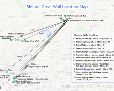 Simatai Great Wall Map