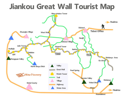 Jiankou Great Wall Map