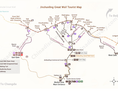 Jinshanling Great Wall Map