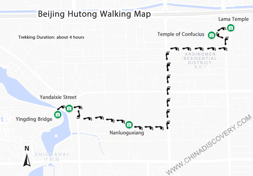 Beijing Hutong Walking Map