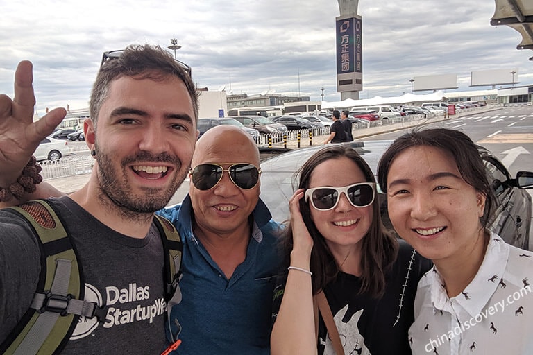 Tour guide picked up our clients at Beijing airport