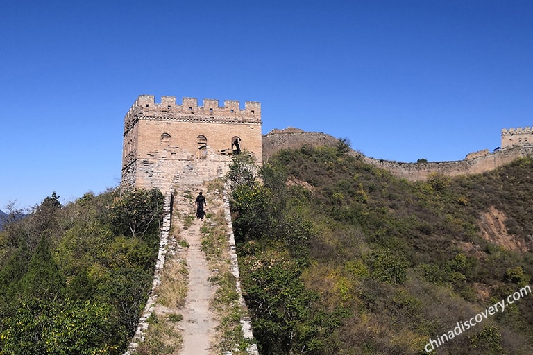 Our guest Franck from French hiked on Jinshanling Great Wall